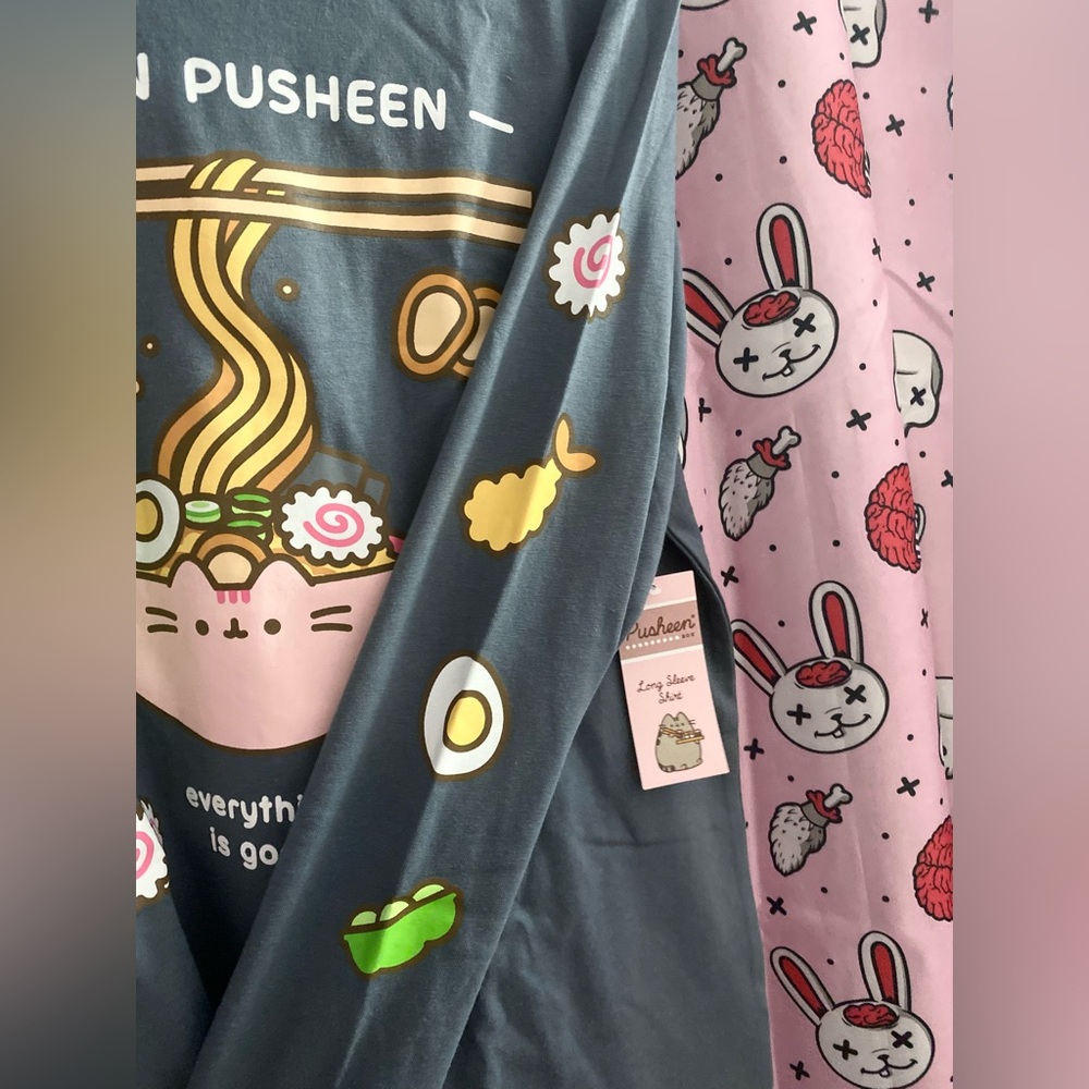 Pusheen Box Bento Box Ramen/Sushi xs long sleeve shirt & tote bag - Picture 9 of 11